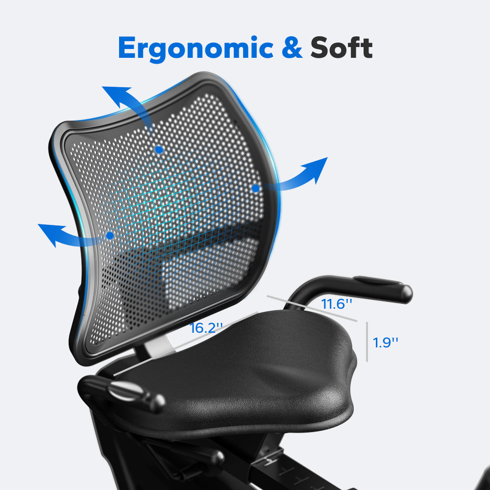 S19 Pro Bicicleta Estática Reclinada Magnética para Uso en Casa