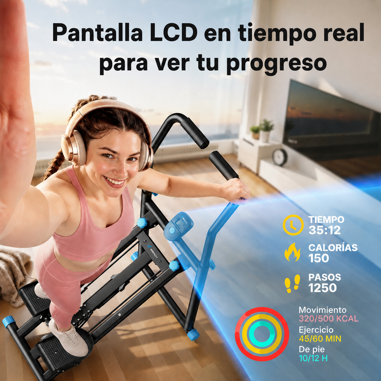 Escaladora vertical plegable - imagen 6 optimizada en español