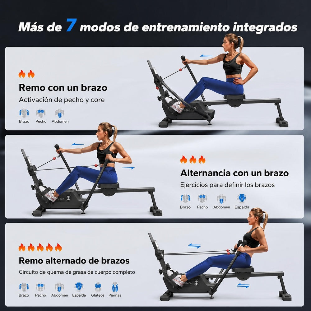 Remadora NovaRow RS3 R26B1 - modos de entrenamiento