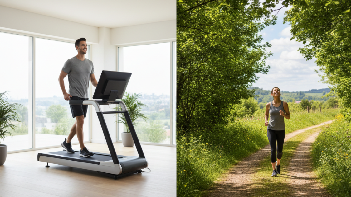qué es mejor correr en caminadora o al aire libre