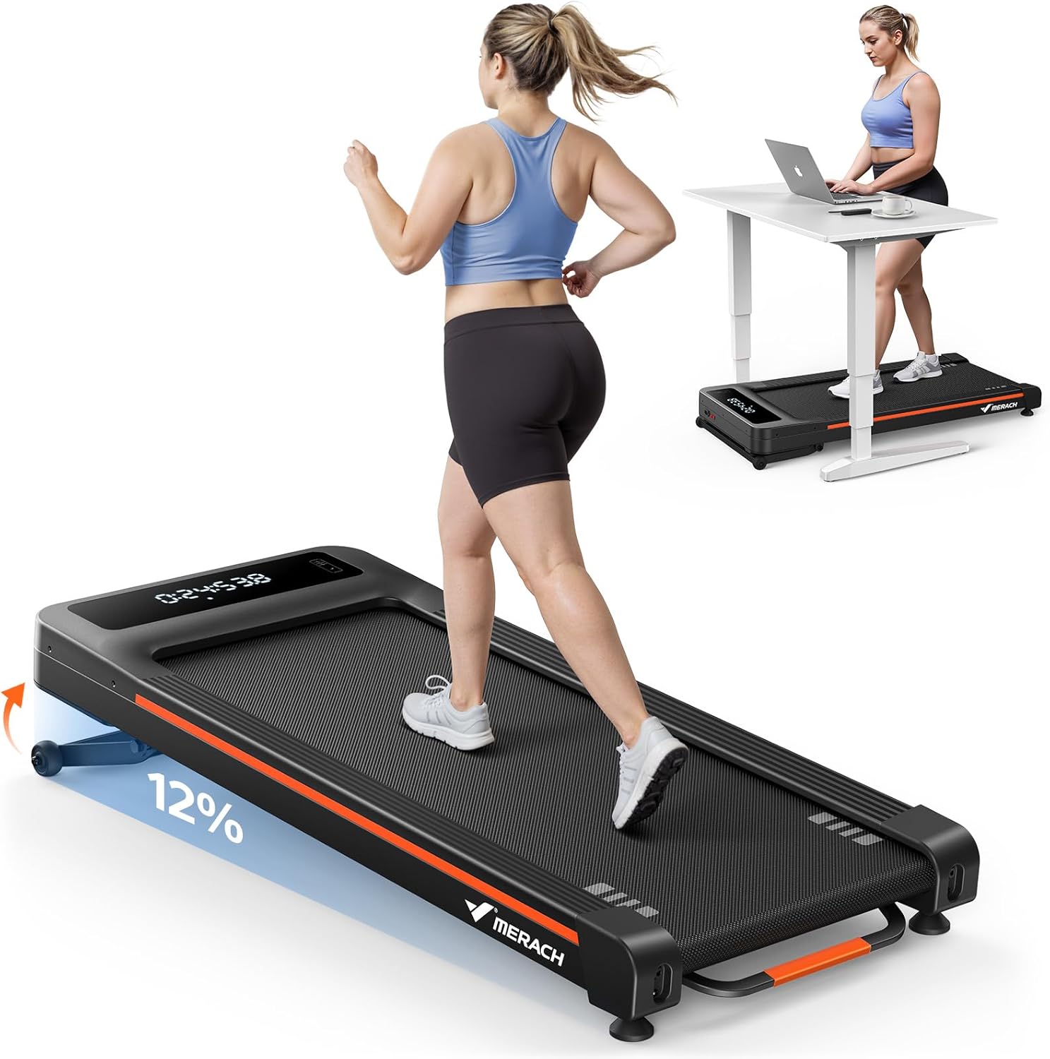 NovaWalk W50 Caminadora Compacta para Escritorio con Inclinación Automática del 12%