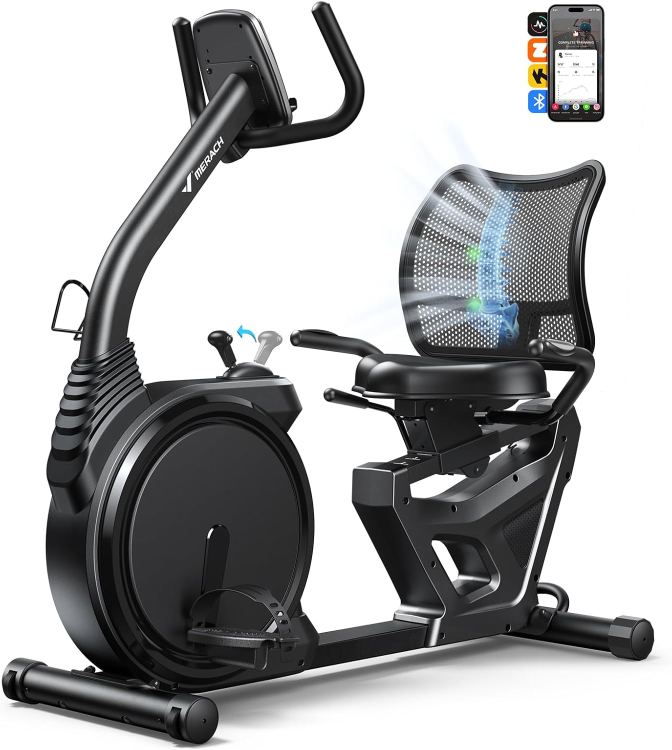 S19 Pro Bicicleta Estática Reclinada Magnética para Uso en Casa