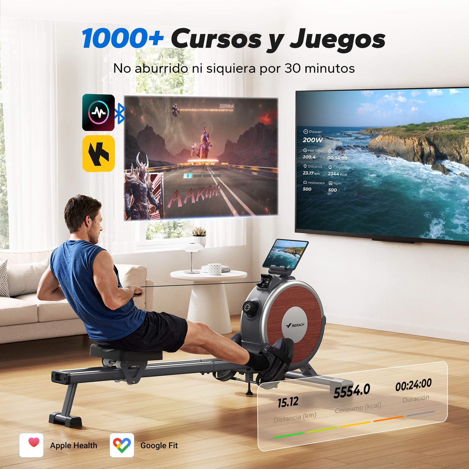 Q1S Máquina de Remo Magnética con Capacidad de 158 kg